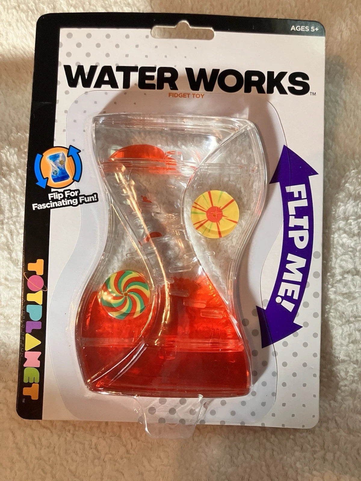 Water Works Fidget Toy, Liquid Motion Red - Toy Planet