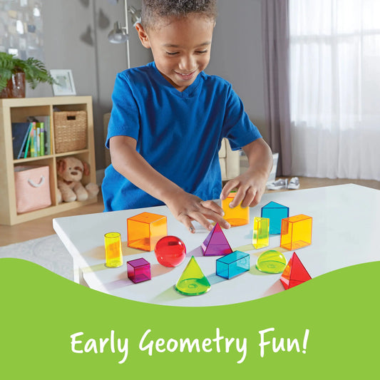View-Thru Geometric Solids - Set of 14 | Sólidos Geométricos da Learning Resources LEARNING RESOURCES