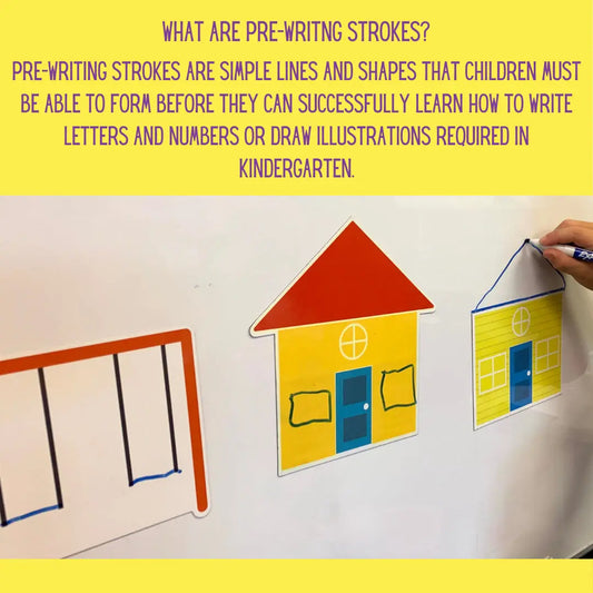 Fun Strokes Book (Paperback) and Pre-writing Magnets Bundle Fun Strokes