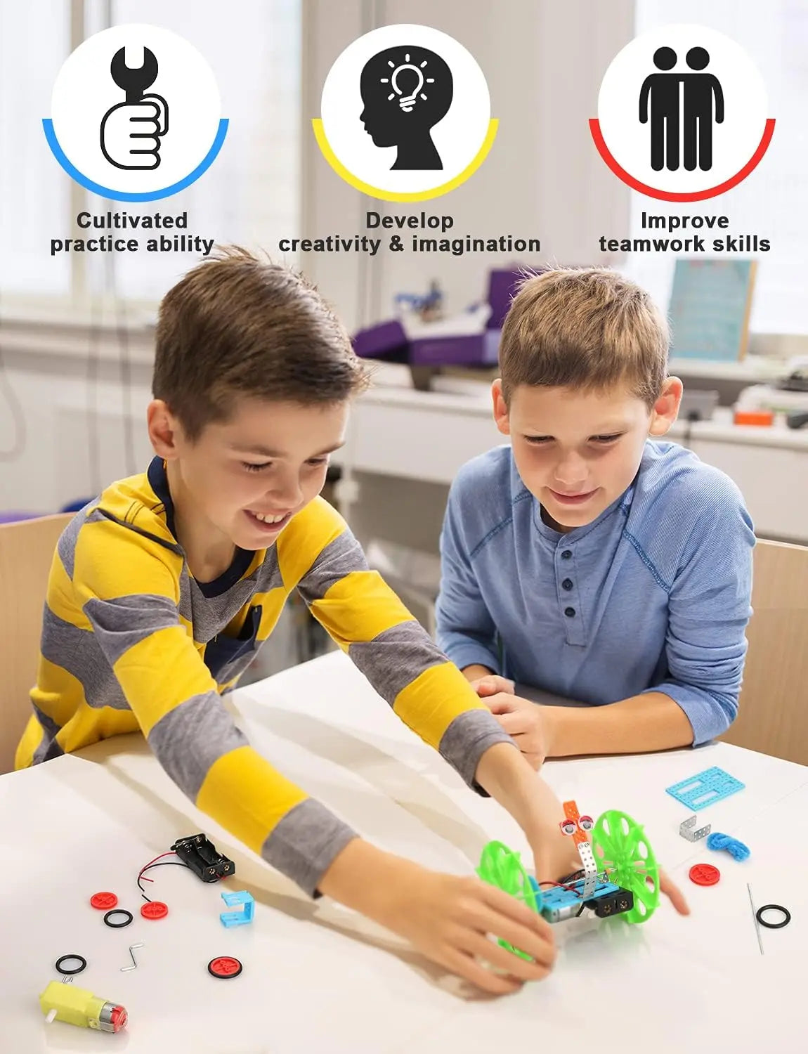 Stem Kits - 5 Set STEM Kit, Robot Building Kit | Kit de Construção de Robôs Poraxy