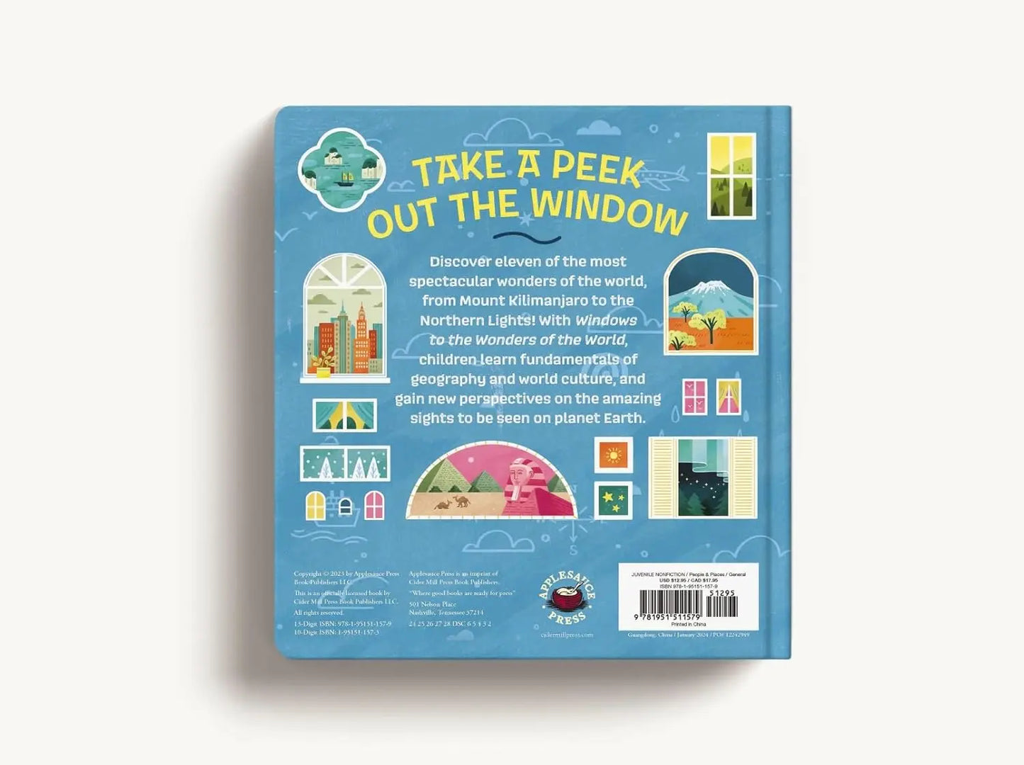 Windows to the Wonders of the World: A Lift-the-Flap Board Book of World Wonders Applesauce Press