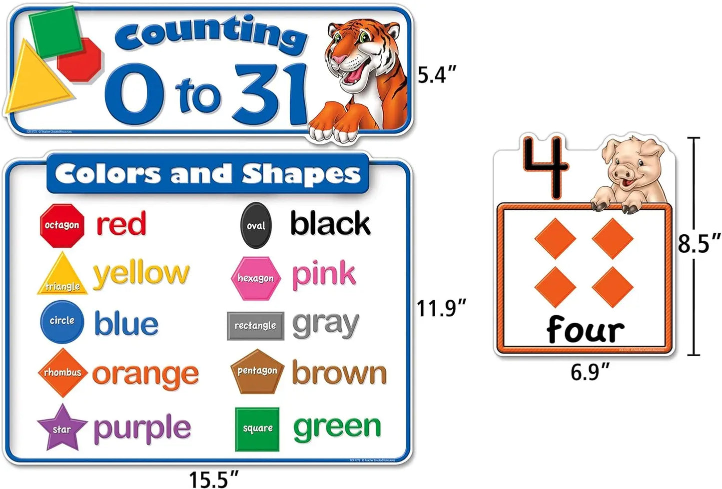 Crayons Counting Line 0-31 Bulletin Board Set TREND ENTERPRISES INC.