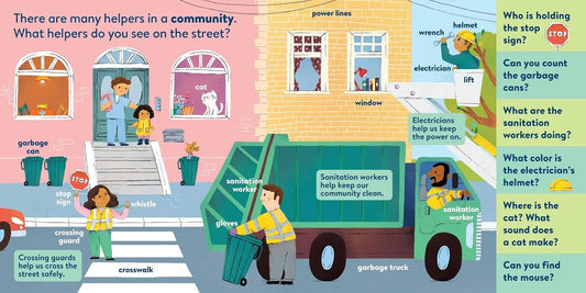 My First Brain Quest First Words - Community Helpers: A Question-and-Answer Book (Brain Quest Board Books, 9) Workman Kids