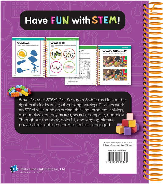 Brain Games STEM - Get Ready to Build: Picture Puzzles for Growing Minds (Workbook) Publications International