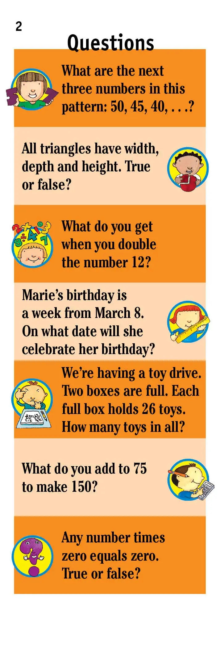 Brain Quest 2nd Grade Math Q&A Cards Workman Publishing Company