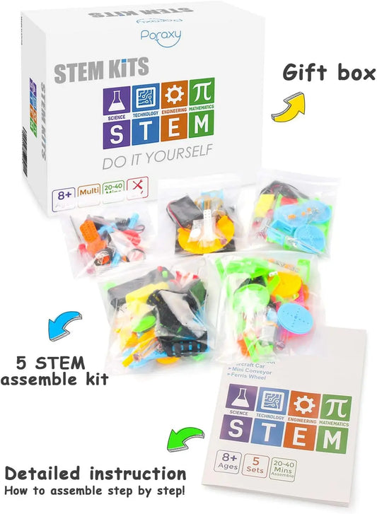 STEM Kits - DC Motors Electronic Assembly Robotic Kit Poraxy