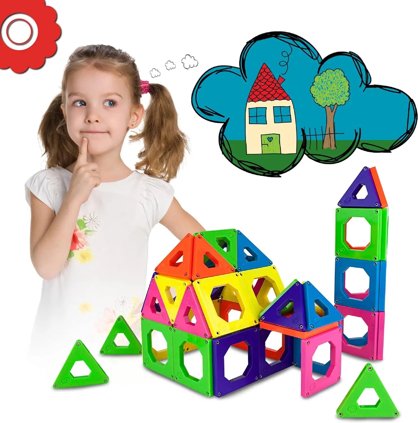 Discovery Magnetic Tile Set 24 Pieces Merchsource