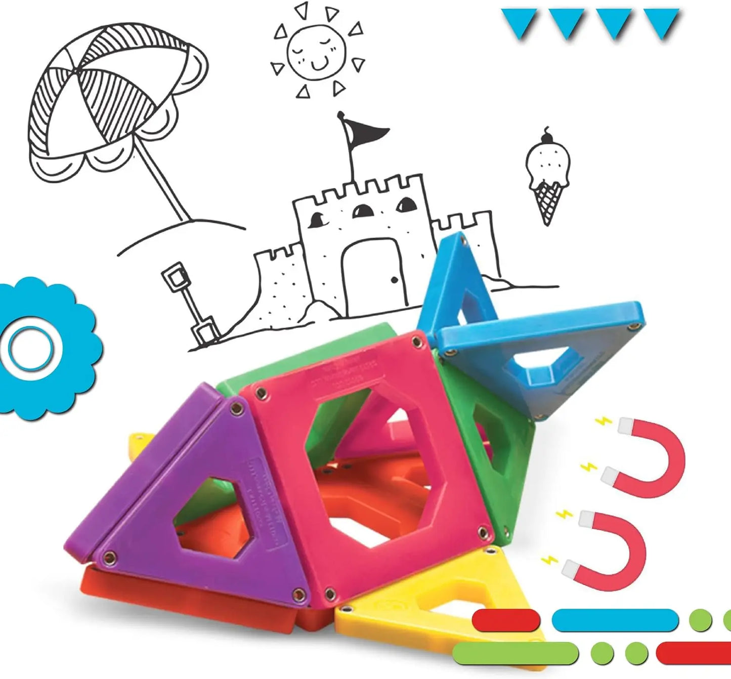 Discovery Magnetic Tile Set 24 Pieces Merchsource
