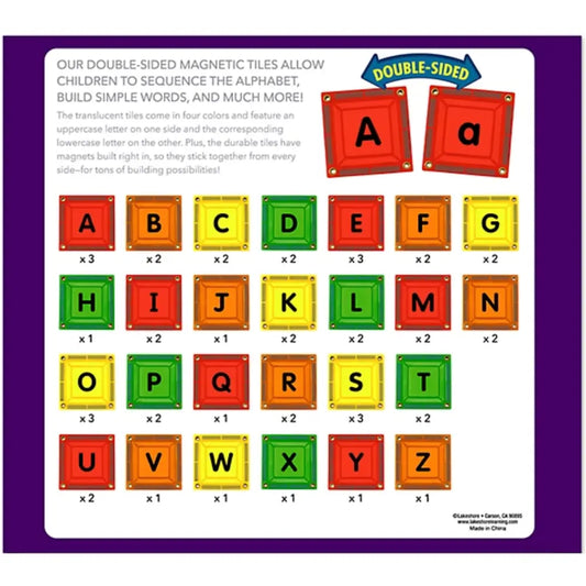 Double-Sided Magnetic Letter Tiles lakeshore learning