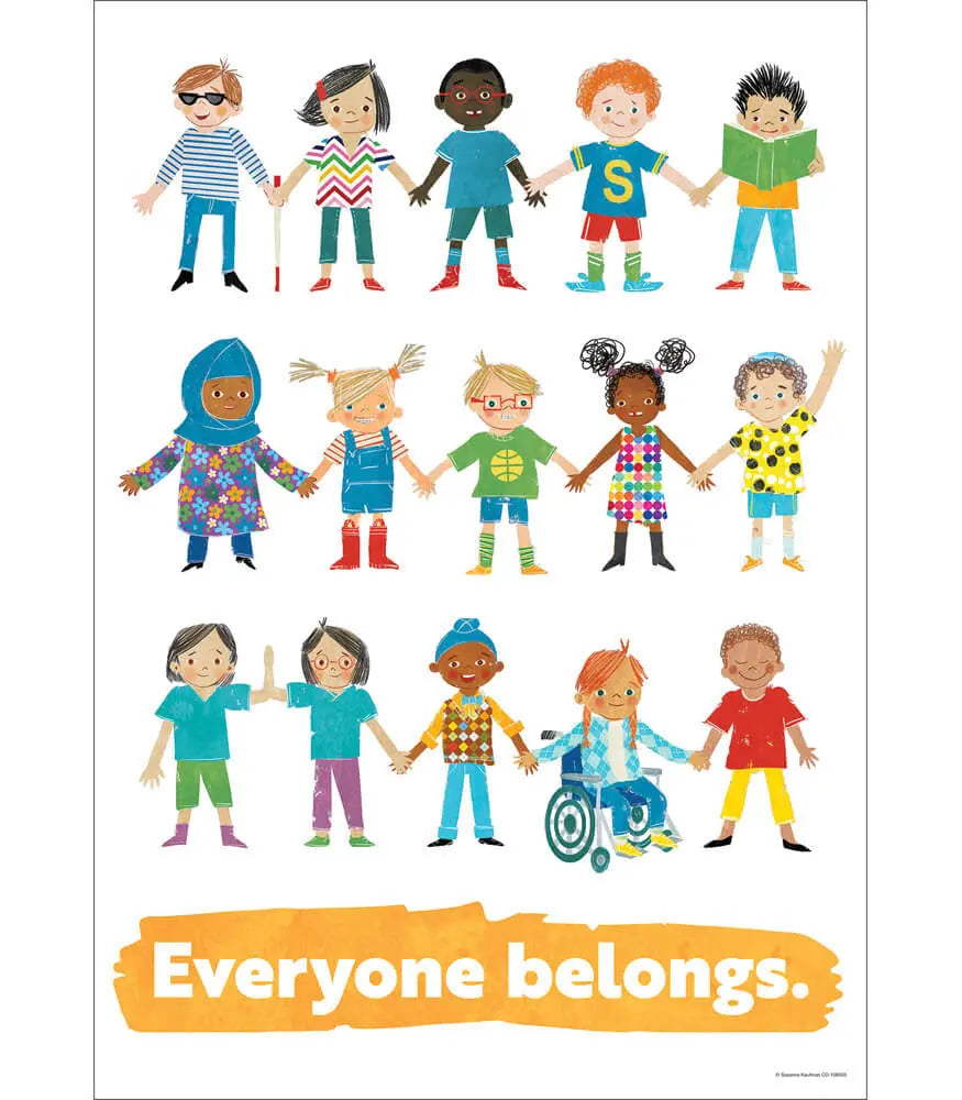 Everyone belongs. Poster Carson-Dellosa