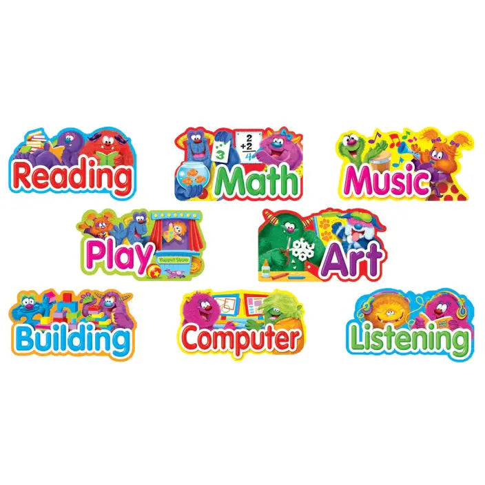 Furry Friends® Primary Center Signs Mini Bulletin Board Set Furry Friends®