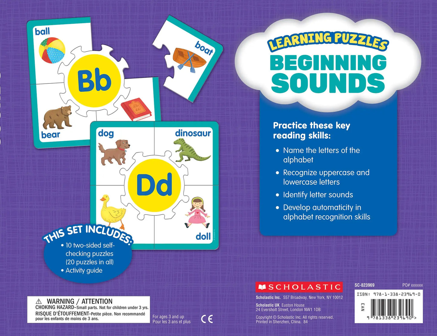 Learning Puzzles: Beginning Sounds Teacher's Friend
