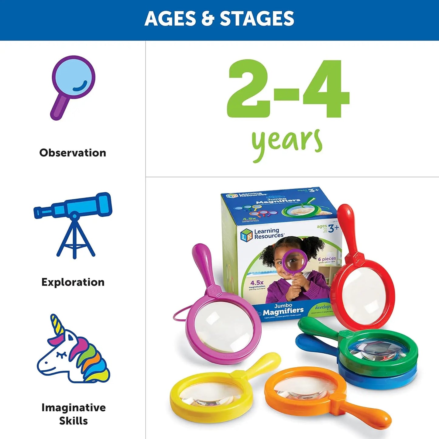 Learning Resources Jumbo Magnifiers Learning Resources