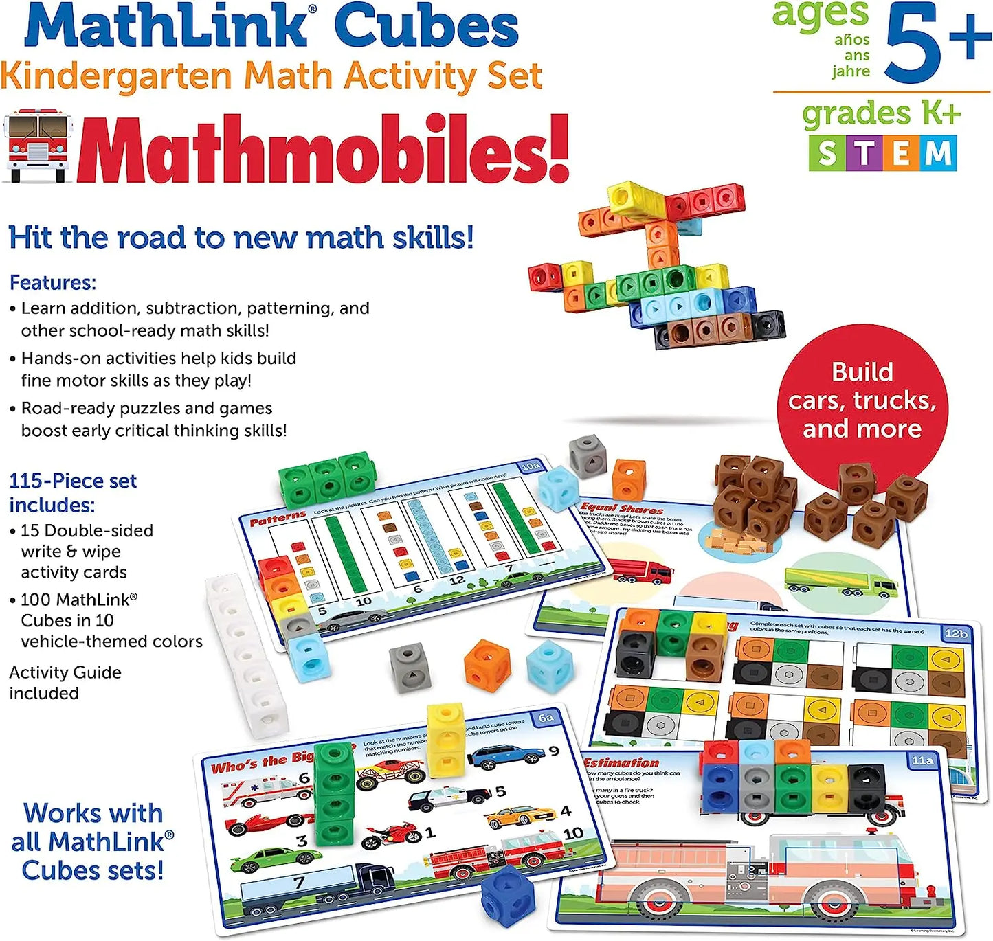 Learning Resources MathLink Cubes Kindergarten Math Activity Set: Mathmobiles! Learning Resources