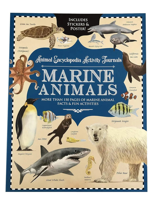 MARINE ANIMALS Animal Encyclopedia Activity Journal, Includes Stickers & Poster Quarto Publishing Group