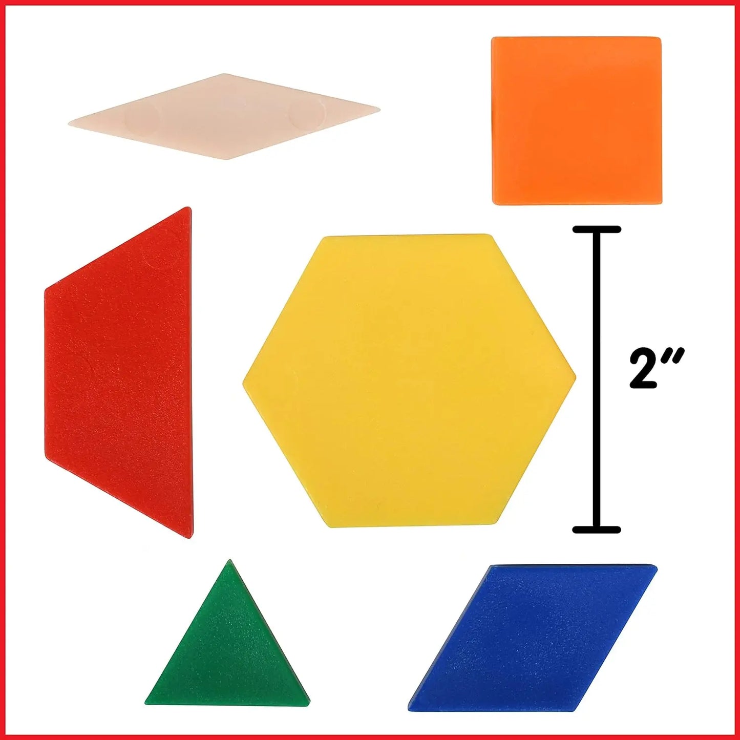 Plastic Pattern Blocks - Set of 250 EdxEducation