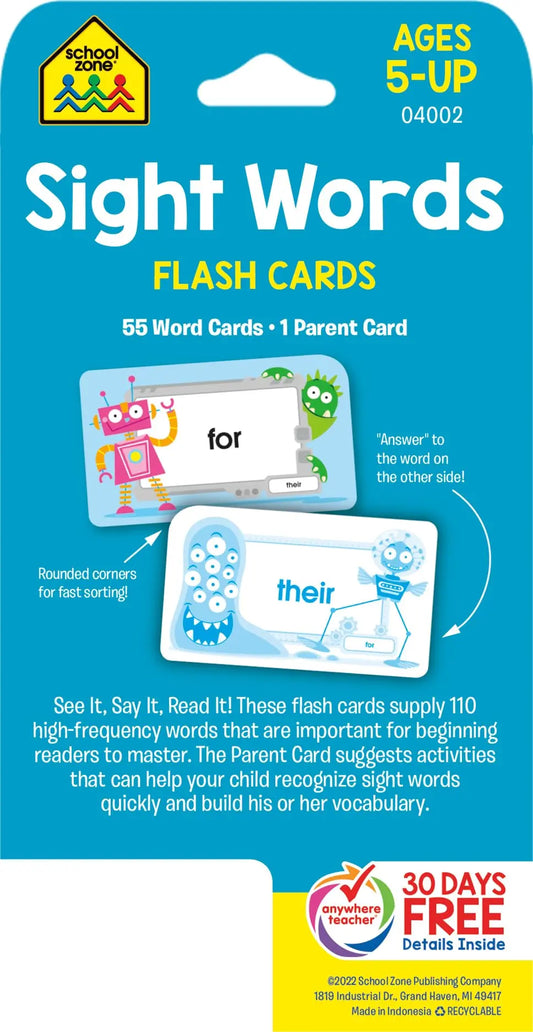 School Zone - Sight Words Flash Cards School Zone Publishing