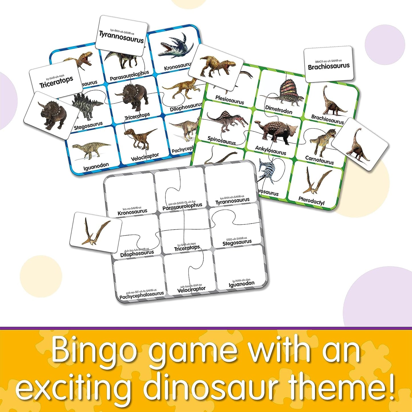 The Learning Journey: Match It! Dinosaur Bingo
