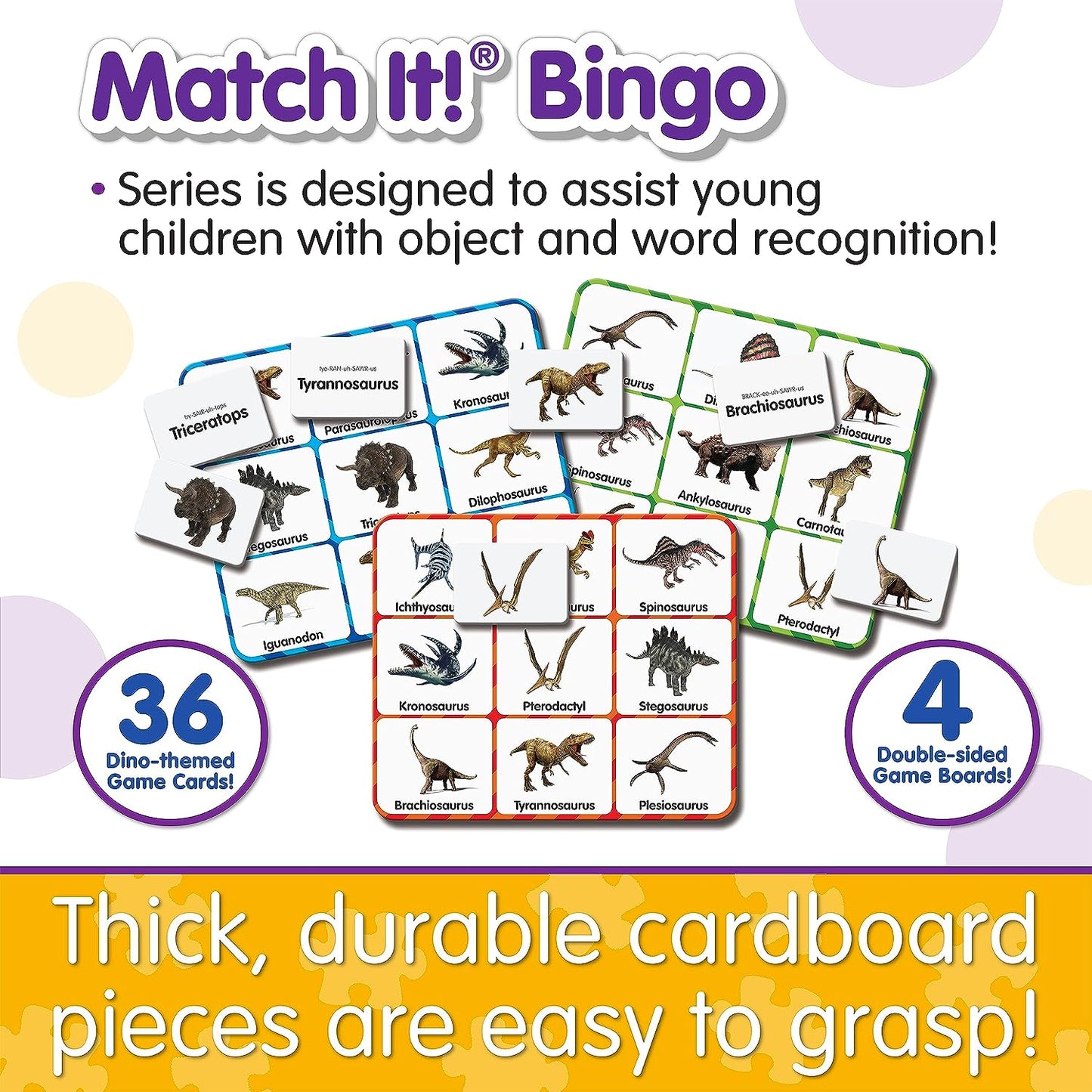 The Learning Journey: Match It! Dinosaur Bingo