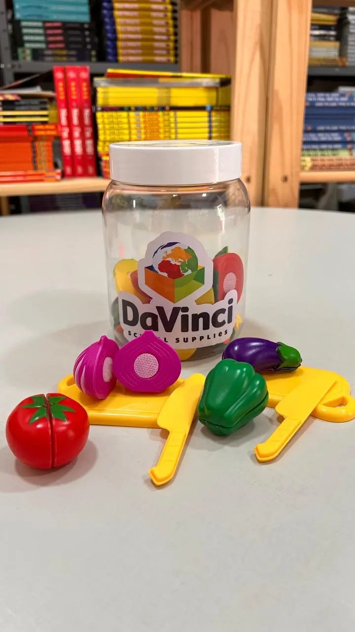 Toy Fruits and Vegetables with Velcro – For Cutting Da Vinci School Supplies