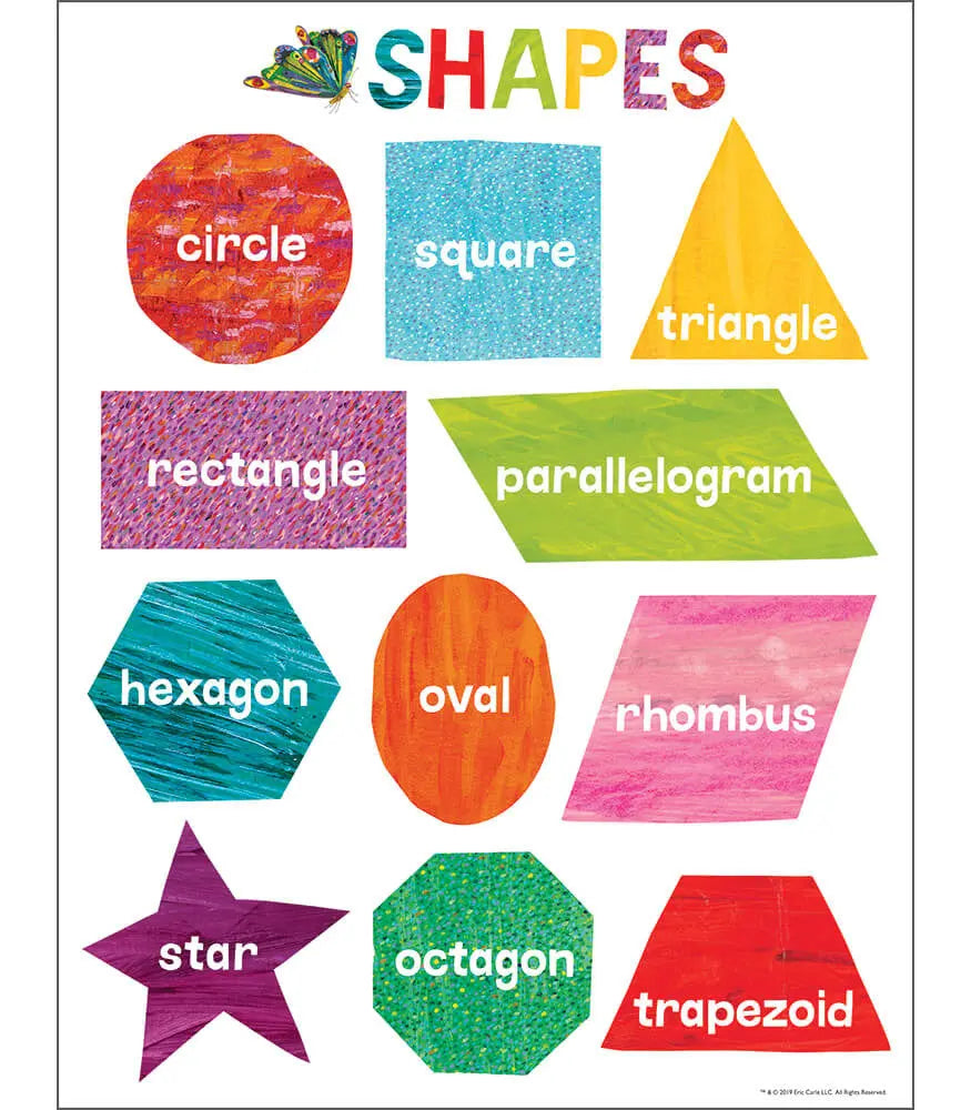 World of Eric Carle™ Shapes Chart Grade PK-2 Carson-Dellosa