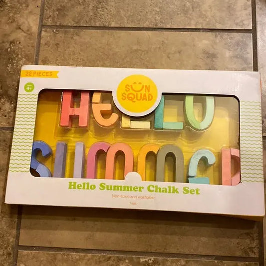 Hello Summer Chalk Set - Giz de Chão Lavável Sun Squad