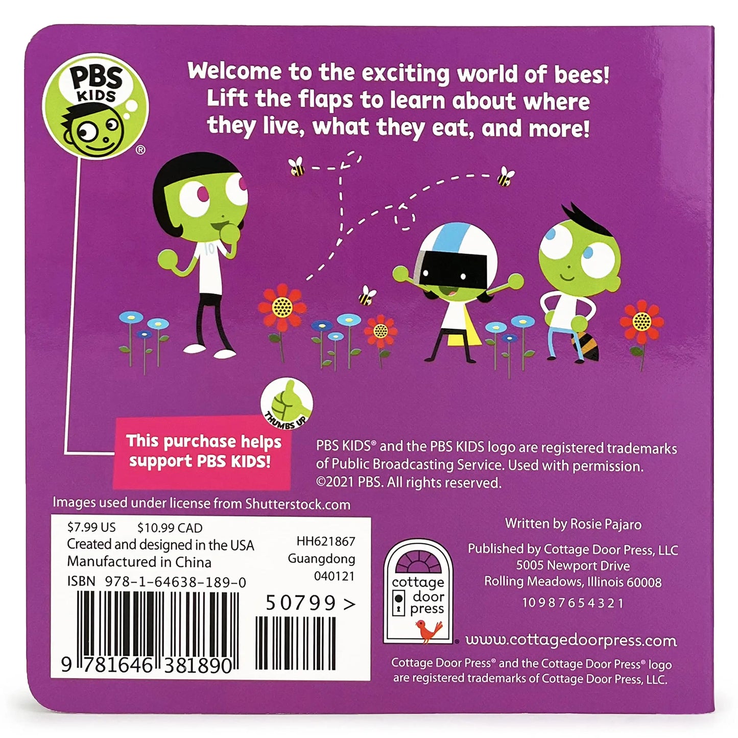 Bees! A PBS Kids Lift-a-Flap Board Book for Babies and Toddlers, Ages 1-4 Cottage Door Press