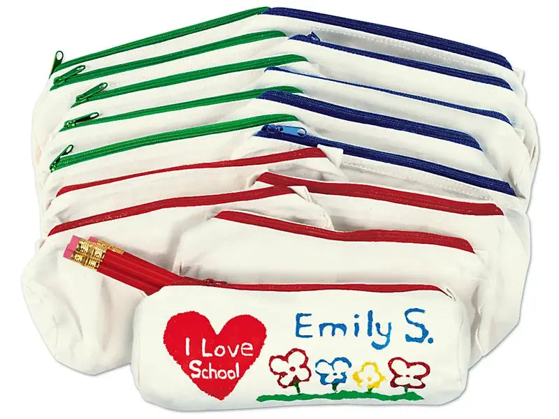 Decorate-Your-Own Pencil Cases - Set of 15 Lakeshore Learning
