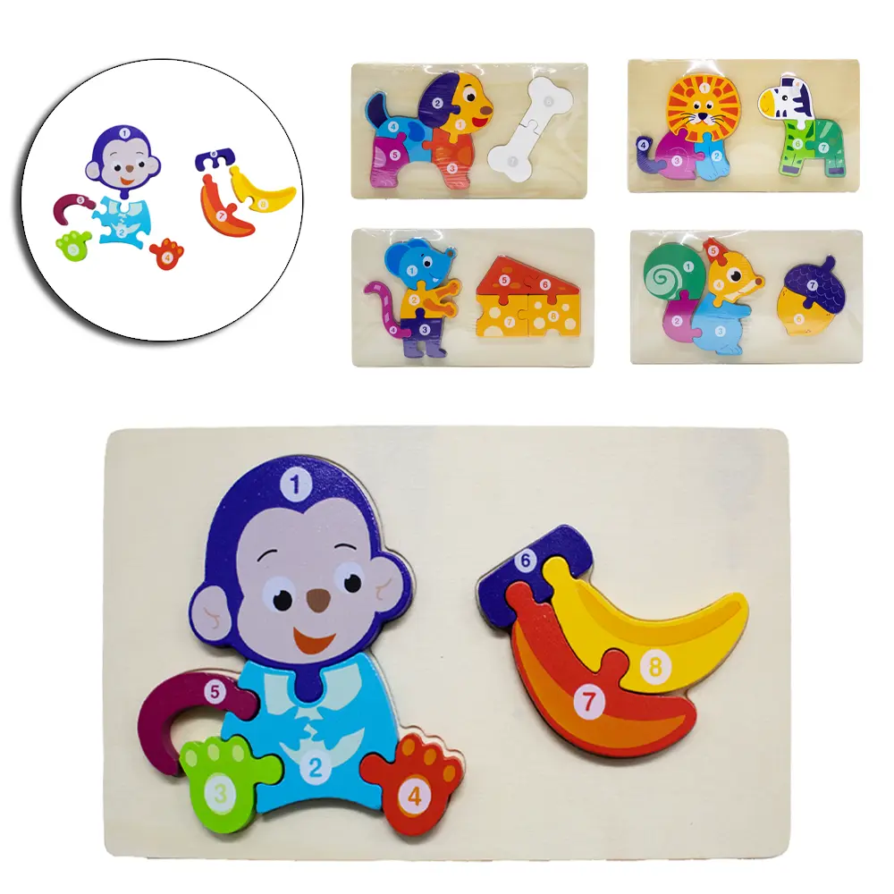 Wooden Animal Shape Matching Puzzle Board – 22.5 x 13 cm Dony Toys