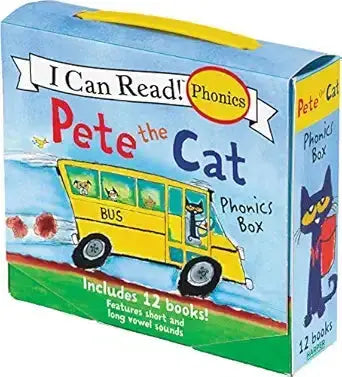 Pete the Cat 12-Book Phonics Fun!: A Box of 12 Mini-Books Featuring Harper Collins