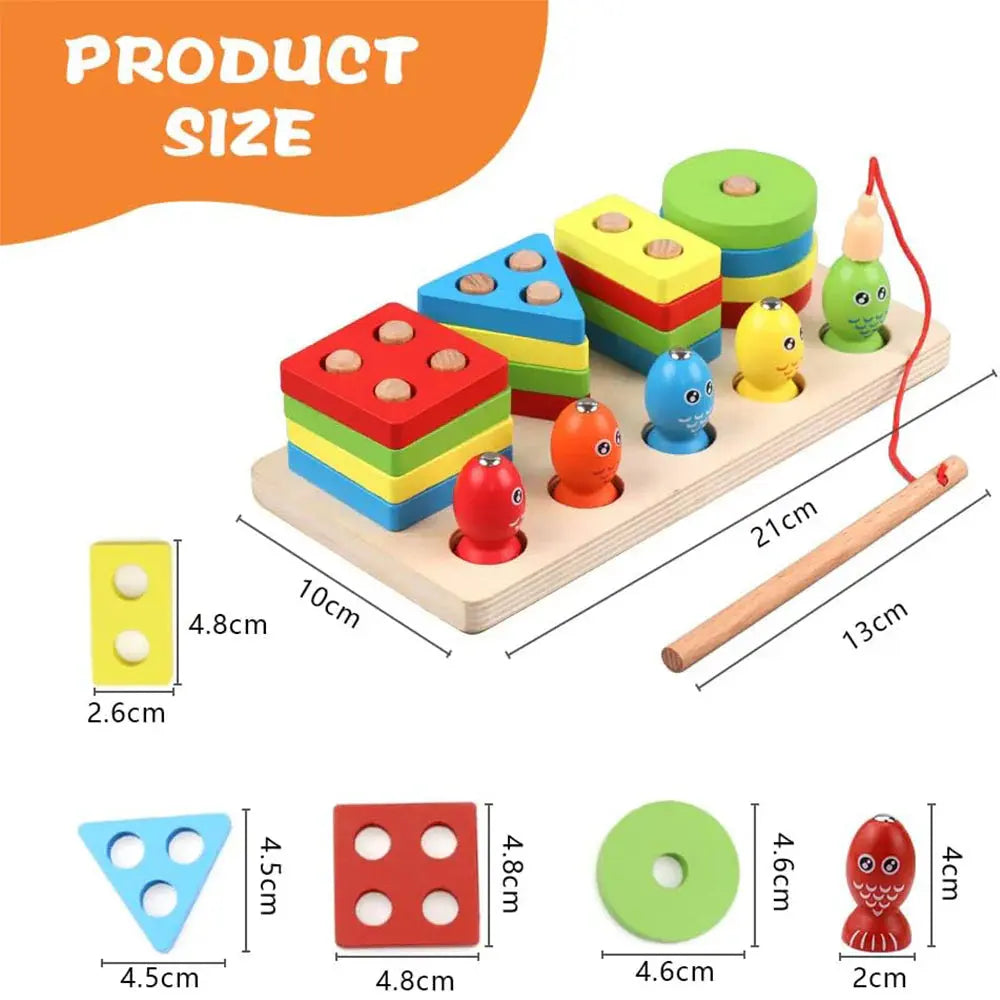 Wooden Bee Clipping Game for Kids | Multi-Colored Learning Toy JJ