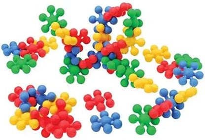 Mini Flexi-Builders Conjunto de 77 peças de hexigons em forma de estrela para construir estruturas 3D constructive Playthings