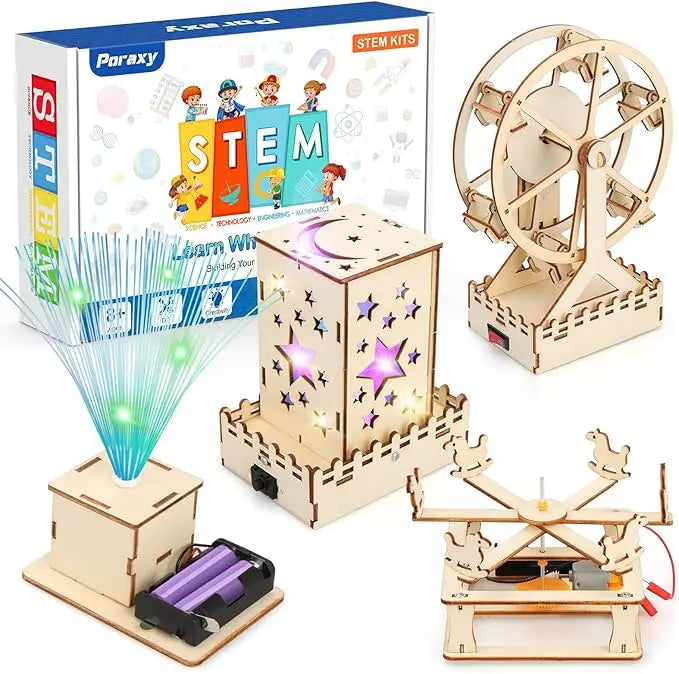 Poraxy Kits STEM 4 en 1 - Science Kits Building Projects for Kids Poraxy