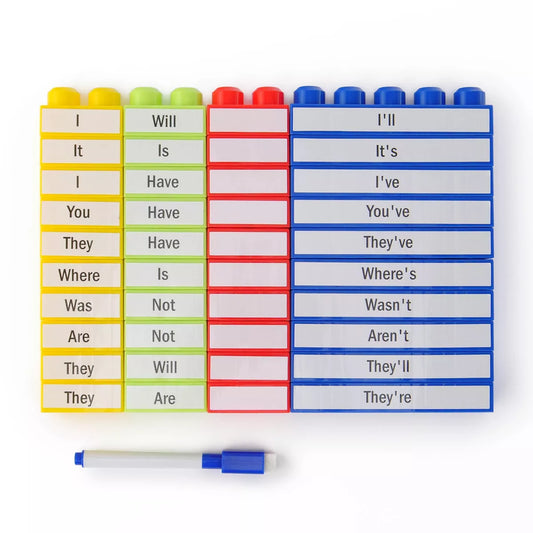 40ct Building Block Game Contractions - Bullseye's Playground