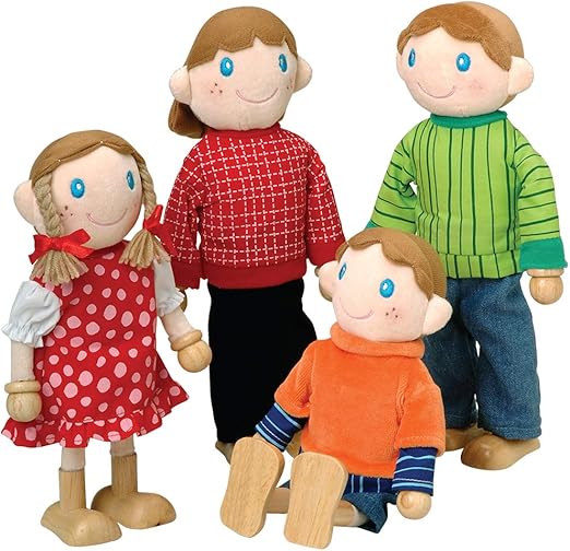 Giant Poseable Light Skin Family of 4 Doll Constructive Playthings