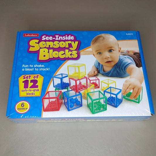 SEE-INSIDE SENSORY BLOCKS - 3 Sizes, 4 Colors