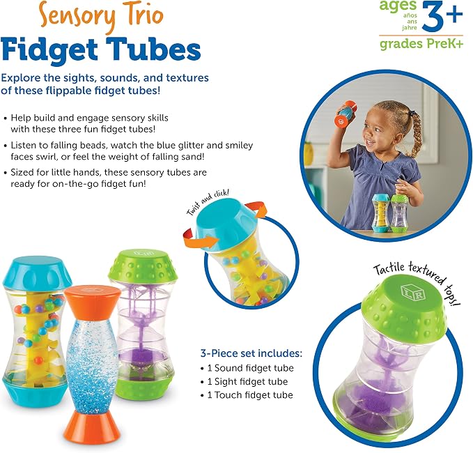 Sensory Trio Fidget Tubes - Learning Resources