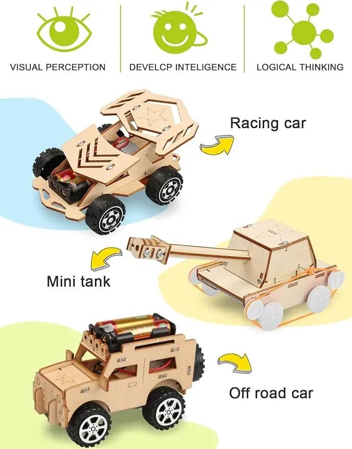 Poraxy 5 in 1 STEM Kits for Kids - Model Car Kit, STEM Toys for Boys Girls Poraxy