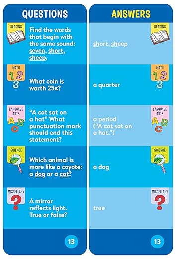 Brain Quest Smart Cards Grade 1
