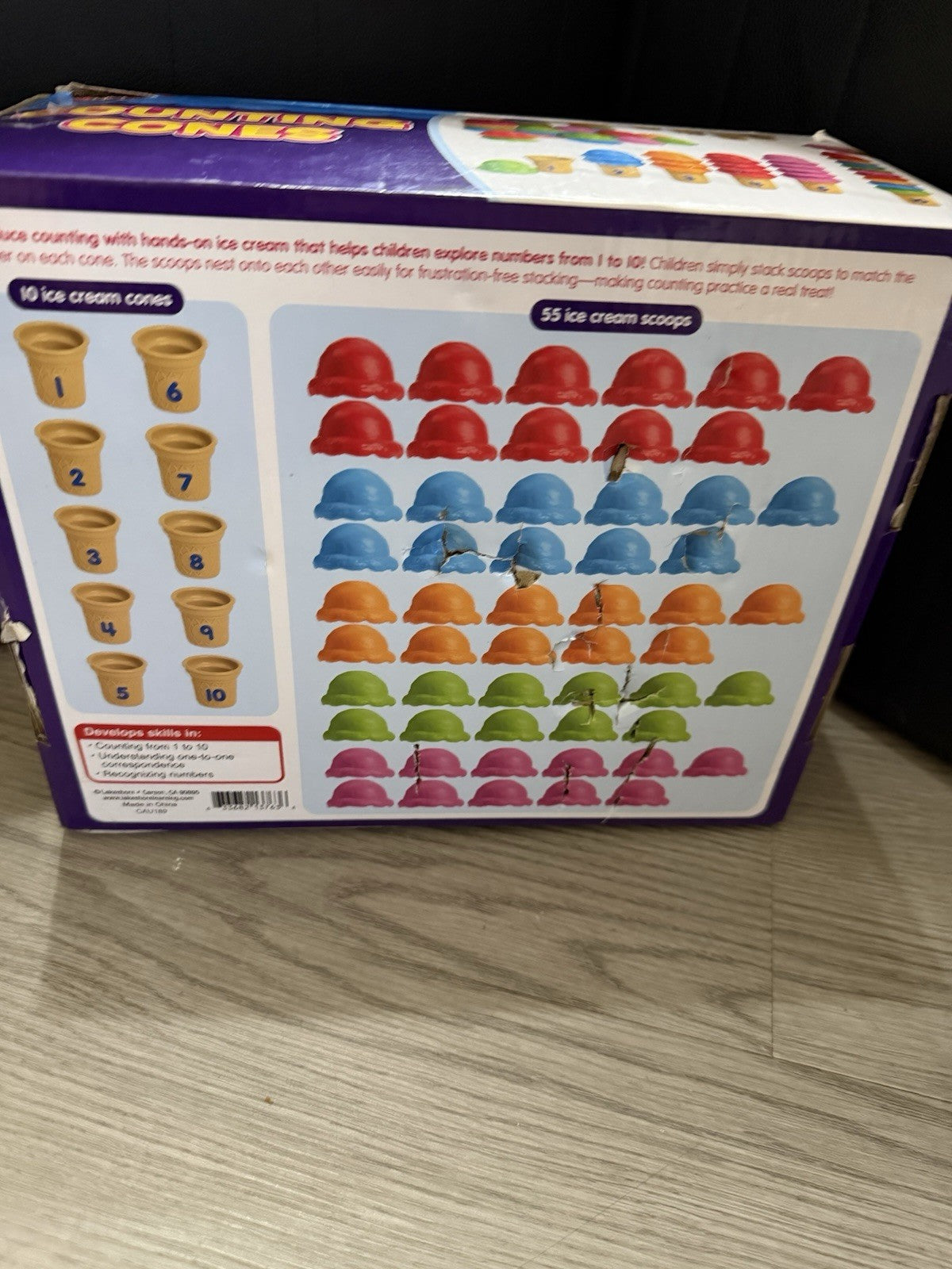 Counting Cones Learning Educational Teaching Math Color Skills LakeShore