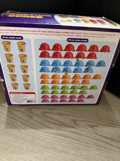 Counting Cones Learning Educational Teaching Math Color Skills LakeShore