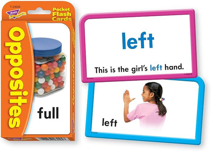 Opposites Pocket 54 + 2 Flash Cards