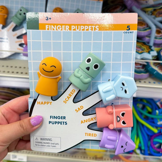 Finger Puppets 5 pcs Children Interactive Emotions Target Bullseye Playground 2025