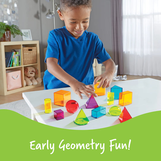 View-Thru Geometric Solids - Set of 14 | Sólidos Geométricos da Learning Resources