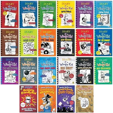 A Libray of Diary of a Wimppy Kid 1-24 Books Complete Collection Box Set Paperback