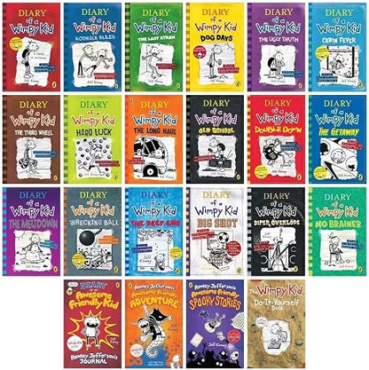 A Libray of Diary of a Wimppy Kid 1-24 Books Complete Collection Box Set Paperback