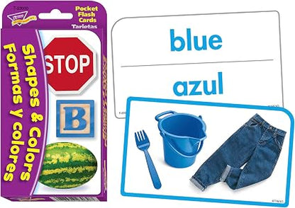 Shapes/Colores y formas (EN/SP) Pocket 50 + 5 Flash Cards