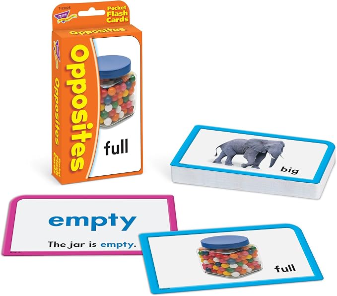 Opposites Pocket 54 + 2 Flash Cards
