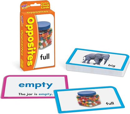 Opposites Pocket 54 + 2 Flash Cards