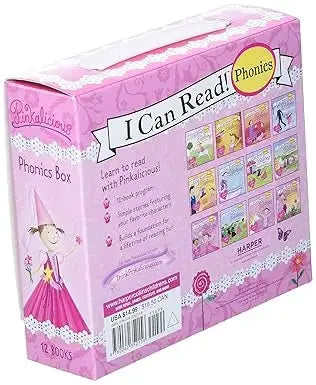 Pinkalicious 12-Book Phonics Fun!: Includes 12 Mini-Books Featuring Short and Long Vowel Sounds happer collins